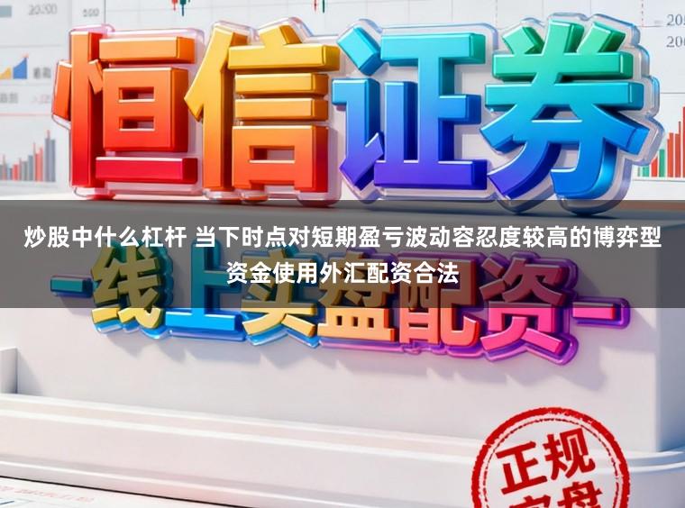 炒股中什么杠杆 当下时点对短期盈亏波动容忍度较高的博弈型资金使用外汇配资合法